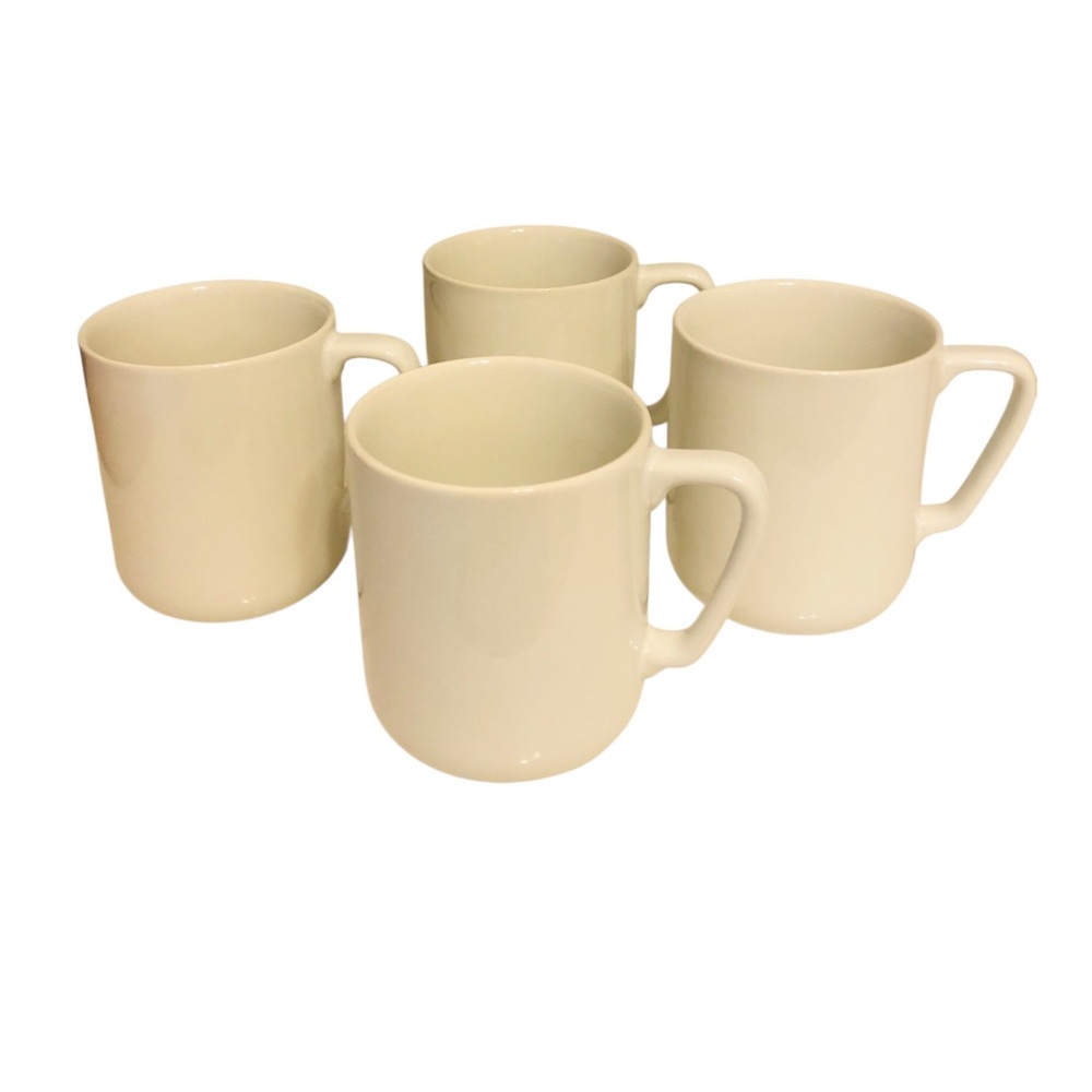 Threshold White Porcelain Cups / Coffee Mugs - Set of 4